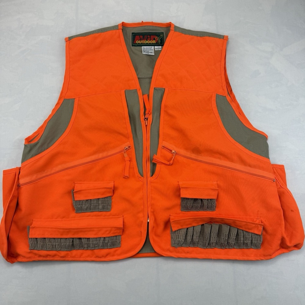 Avid Outdoor Men's XL Blaze Orange Hunting Vest 46-48